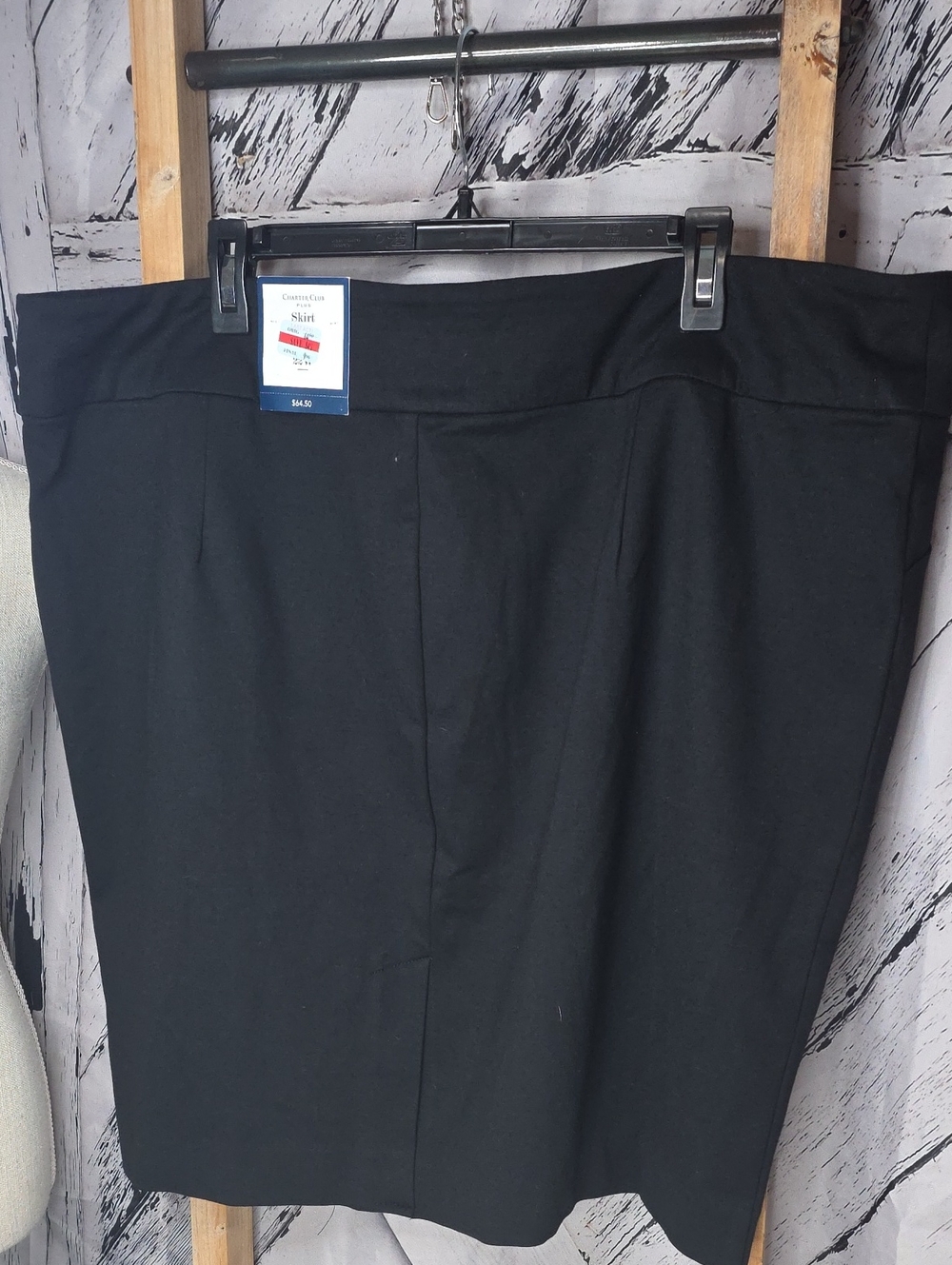Charter Club Plus Black Skirt In 22W
